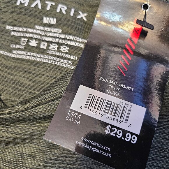 Matrix Men's Gray Crew-Neck Basic T-Shirt Size: M - Picture 7 of 7